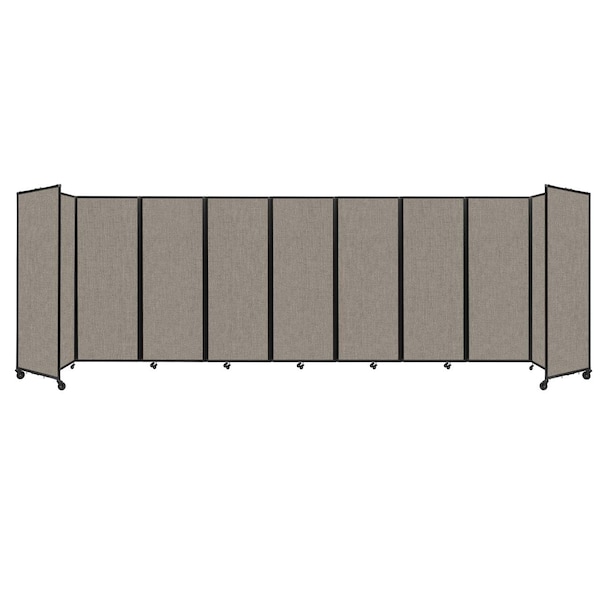 Room Divider 360 Folding Portable Partition 25' x 7'6" Warm Pebble Fabric